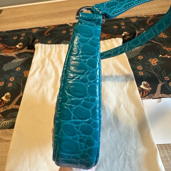 By Far Rachel Bag in Croc Embossed Azur, NWT - Picture 11 of 14